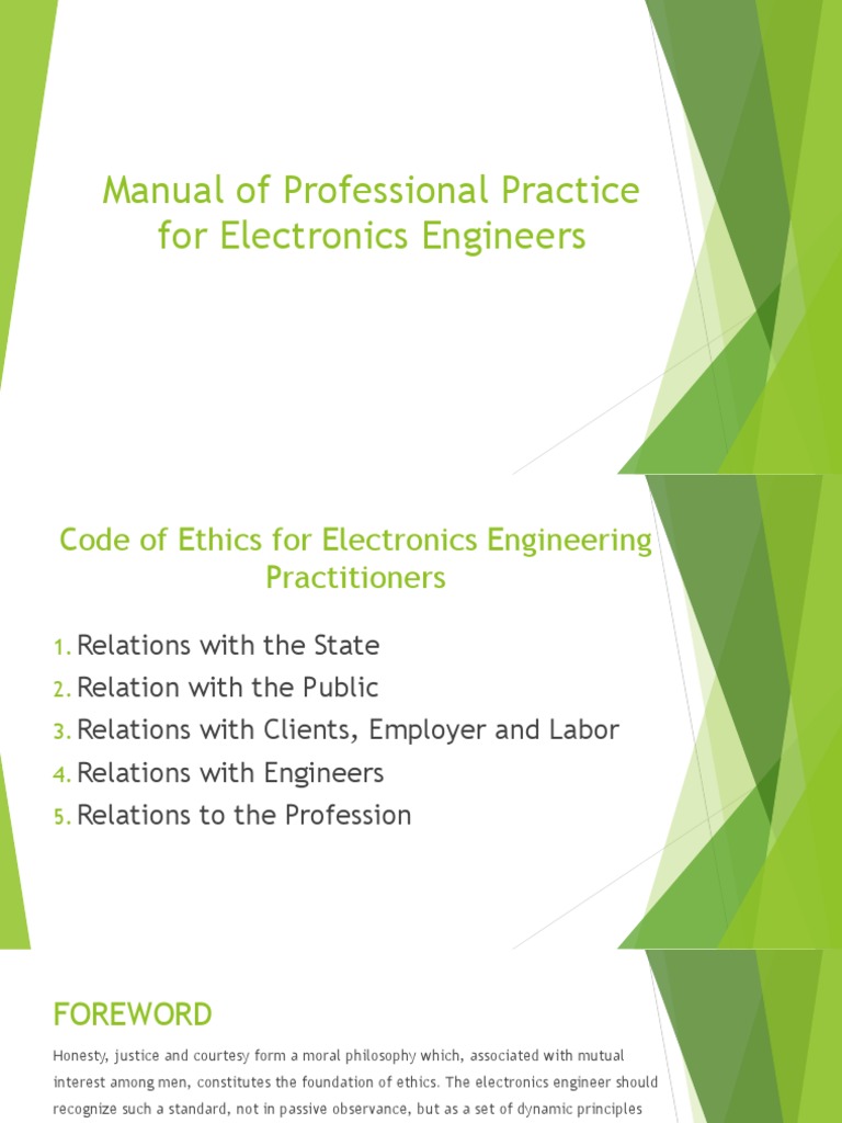 Code of Ethics for Electronics Engineers | PDF | Employment | Profession