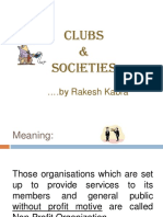 Accounting of Clubs & Societies