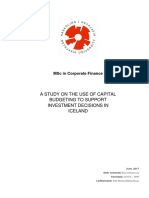 MCF0617 Thesis Kari Johannsson A Study On The Use of Capital Budgeting To Support Investment Decisions in Iceland PDF