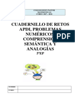 Cuadernillo Retos Apdi 5ep 2017-18 PDF