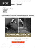 Experimentações Criativas Em Processos ...Dulo 1 _ Rever - Estudos Em Fotografia