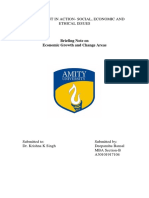 Briefing Note On Economic Growth and Change Areas