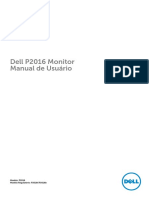 Manual Do Monitor Dell P2016t