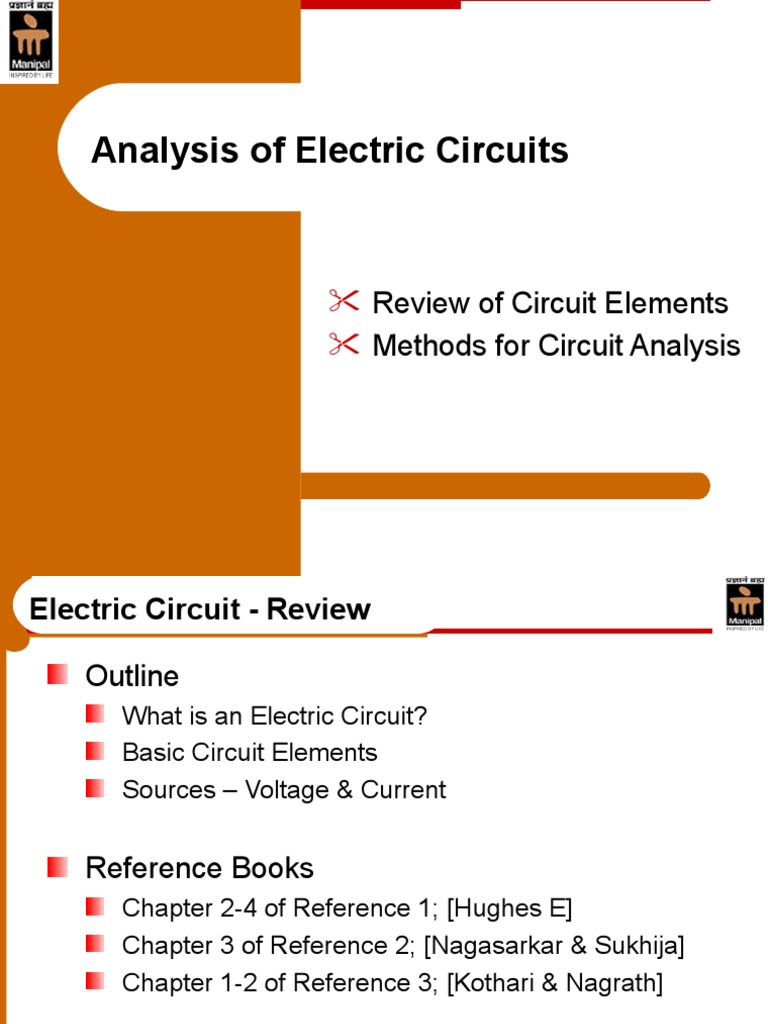 Analysis Of Electric Circuits Review Of Circuit Elements Methods For