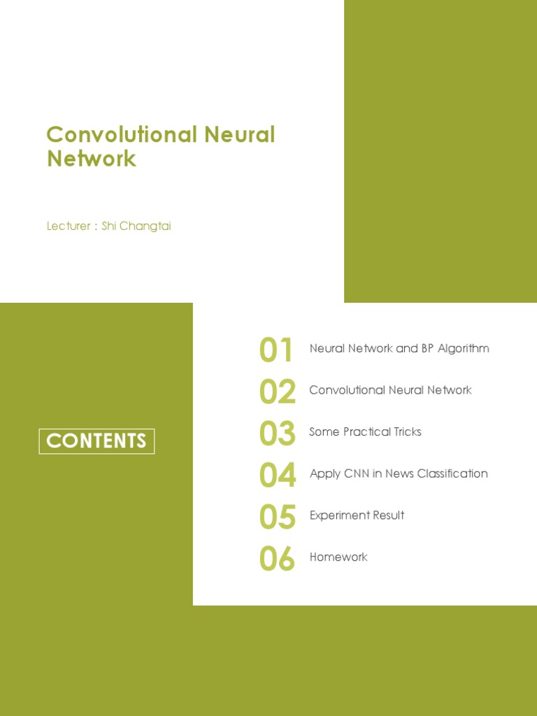 Convolutional Neural Networks Overview | PDF | Artificial Neural ...