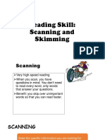 Scanning - Skimming For Student