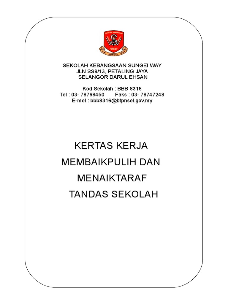 Kertas Kerja Tandas Sekolah 2019 Pibg | PDF