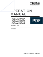 Operation Manual: Hvs-Aux16A Hvs-Aux32A Hvs-Aux64A