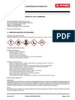 HDS - HOJA DE DATOS DE SEGURIDAD DE PRODUCTO QUIMICO Renner Coatings PDF