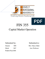 Capital Market Operation: Submitted By: Submitted To