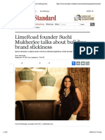 LimeRoad's-Suchi Mukherjee Talks About Building Brand Stickiness-Business Standard News PDF