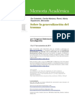 Sobre La Generalizacion Del Trauma. de Cristofolo, Cecilia Mariana Romé, María Kopelovich, Mercedes