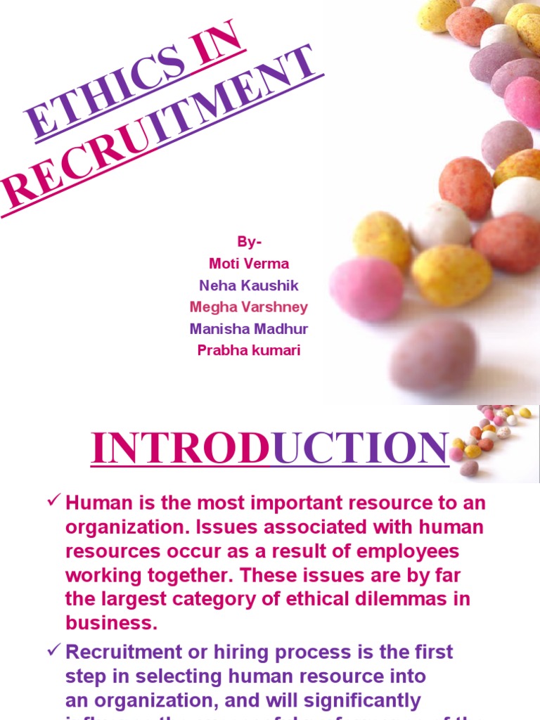 Ethical Practices in Recruitment | PDF | Recruitment | Employment