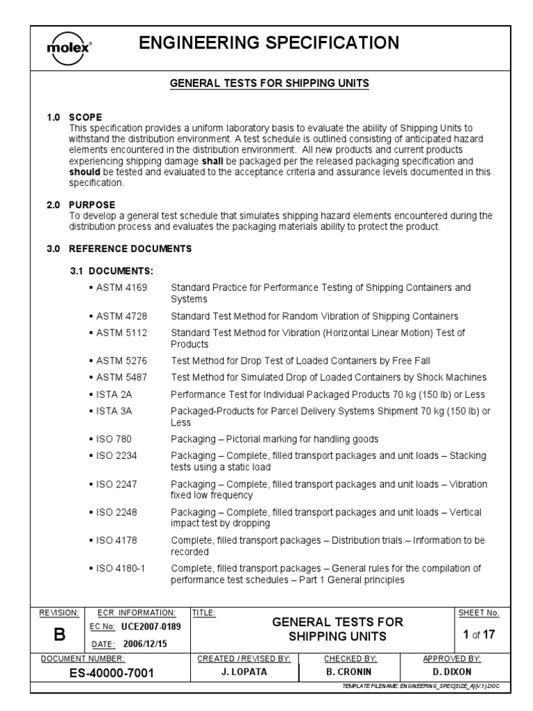 635167400846287391115 | PDF | Packaging And Labeling | Specification ...