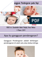 Deteksi Dini Gangguan Pendengaran Pada Bayi 