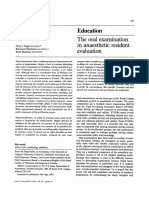 Eagle1993 Article TheOralExaminationInAnaestheti