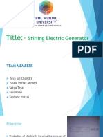 Stirling Electric Generator em