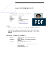 Curriculum Vitae - Luis Alejandro Requejo Amaya