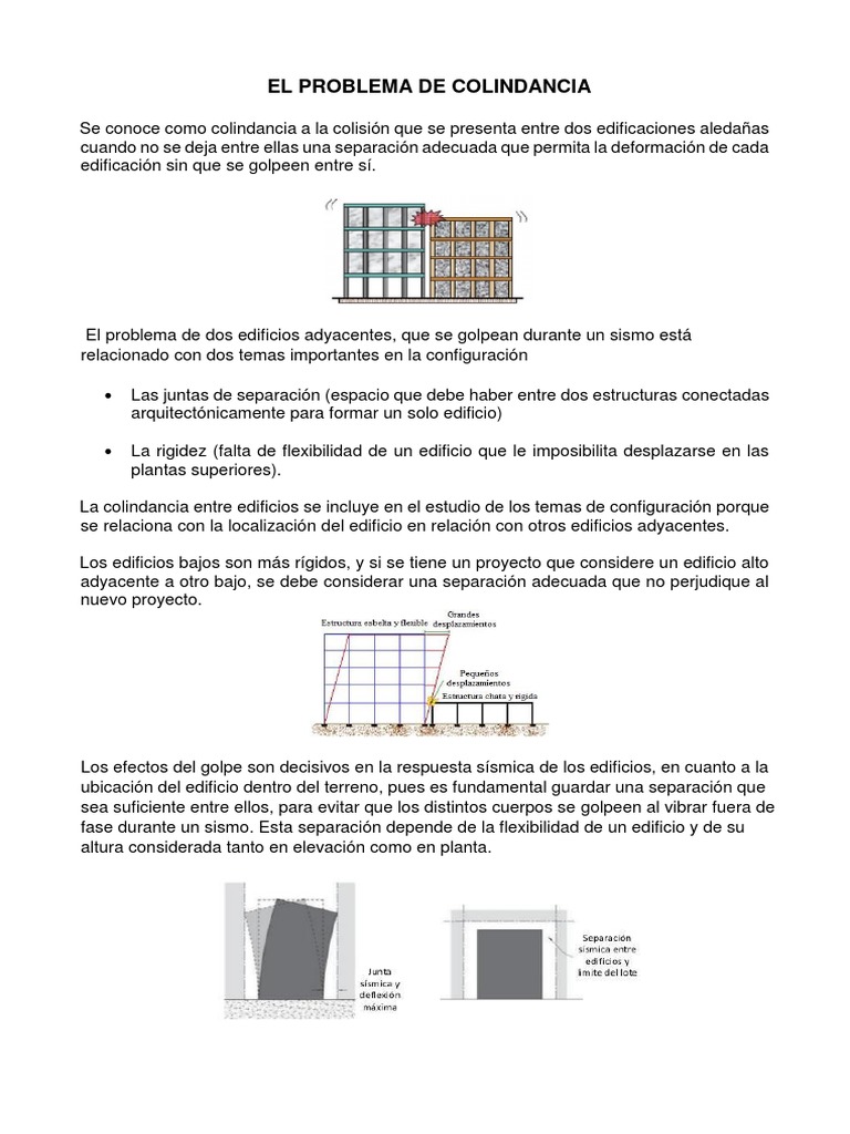 Colindancias y Juntas Sísmicas en Edificios | PDF | Temblores | Naturaleza