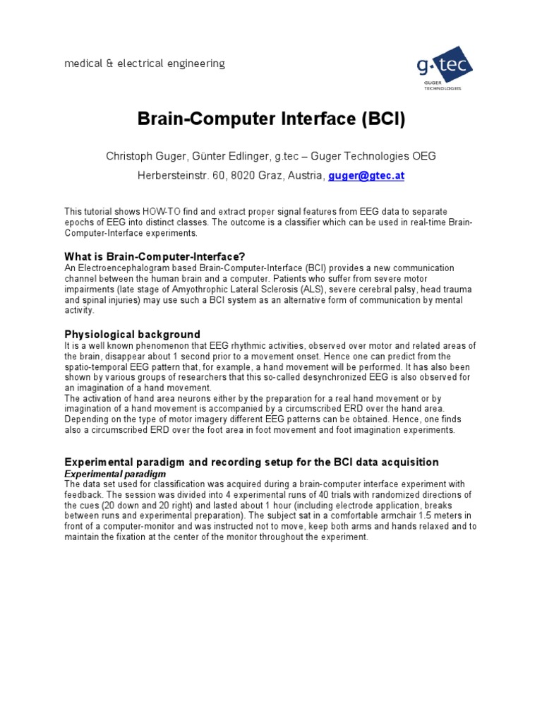 Brain Computer Interface Pdf : Brain–Computer Interfaces: Principles ...