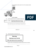 Q1. The Diagram Shows A Fork-Lift Truck With A Load of 2.4 Kn. The Clockwise Moment