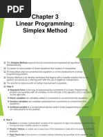 Linear Programming: Simplex Method