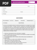 Modelo de ficha de Anamnese