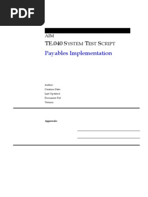 TE040 Test Script AP