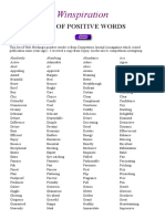 Winspiration - List of Positive Words PDF