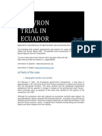 Chevron Trial in Ecuador: A) Facts of The Case