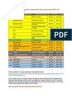 NPS Helpdesk Schedule For The Month of February 2018 National Pension System (NPS) - New Subscriber Registration Process