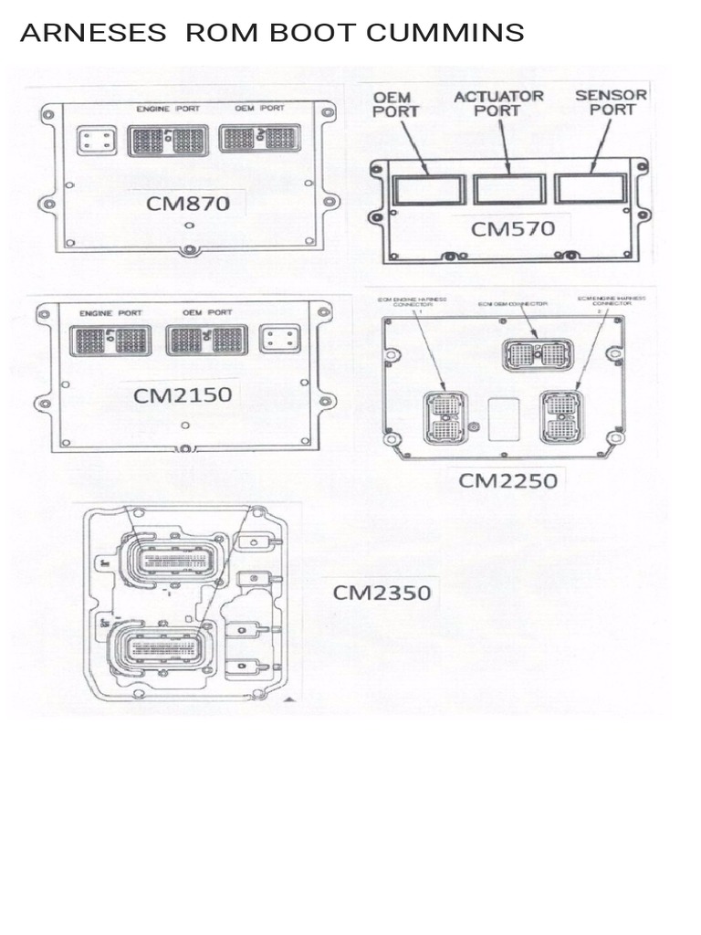 Cummins ROM Boot Harnesses para ECM programación | PDF