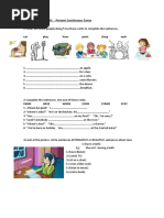 PRACTISE WITH KEYS - Present Continuous Tense: Eat Play Have Paint Sleep Wait