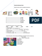 PRACTISE WITH KEYS - Present Continuous Tense: Eat Play Have Paint Sleep Wait