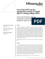 Use of the DCP test for compaction control of staged dikes in mining tailings dams