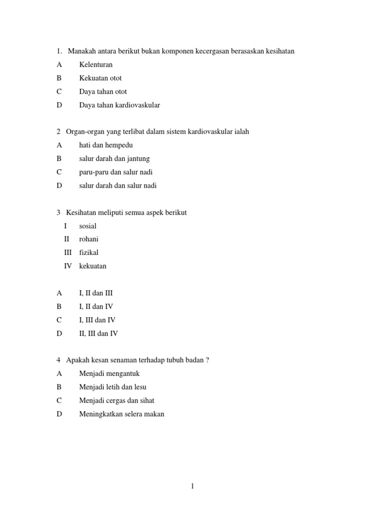 Ujian Pjk Tingkatan 5 Pdf