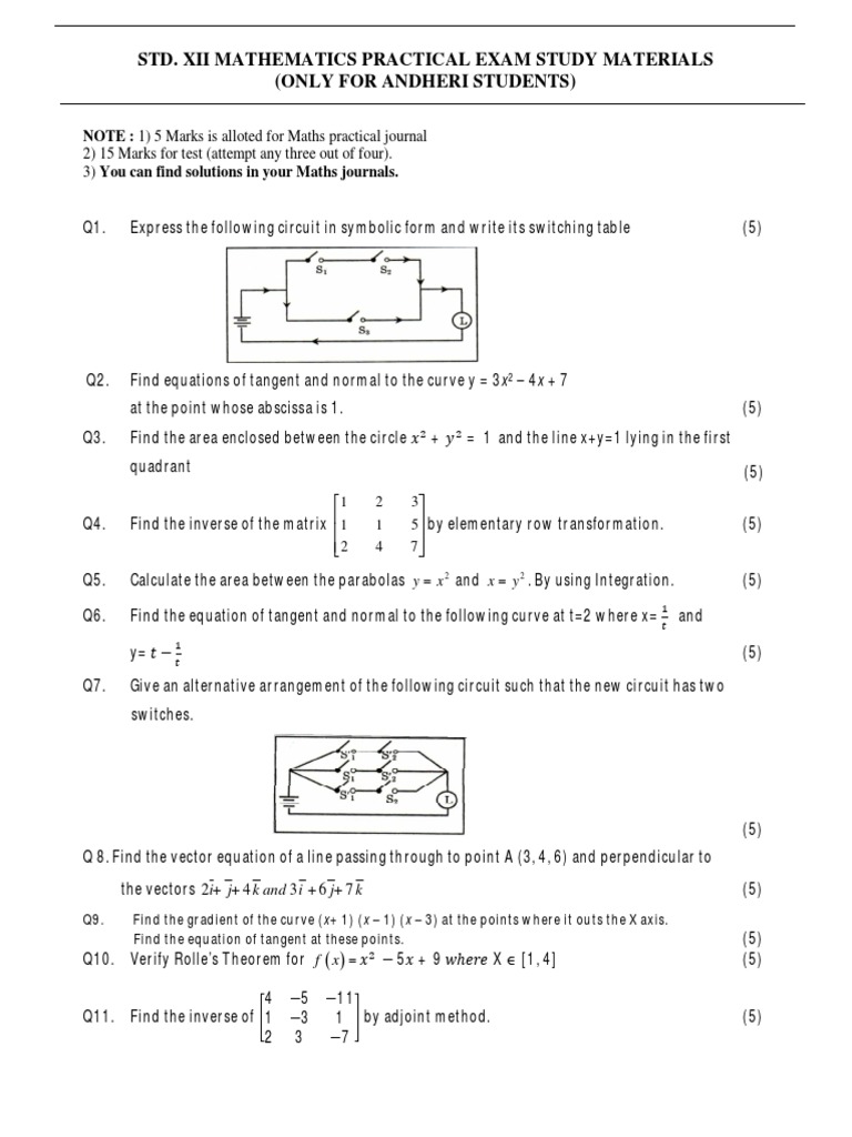 XII Maths Practical Study Material (Andheri) | PDF | Maxima And Minima ...