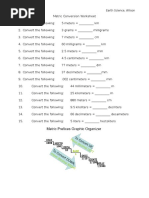 Metric Conversion Worksheet