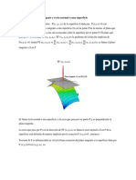 Definición de Plano Tangente y Recta Normal A Una Superficie