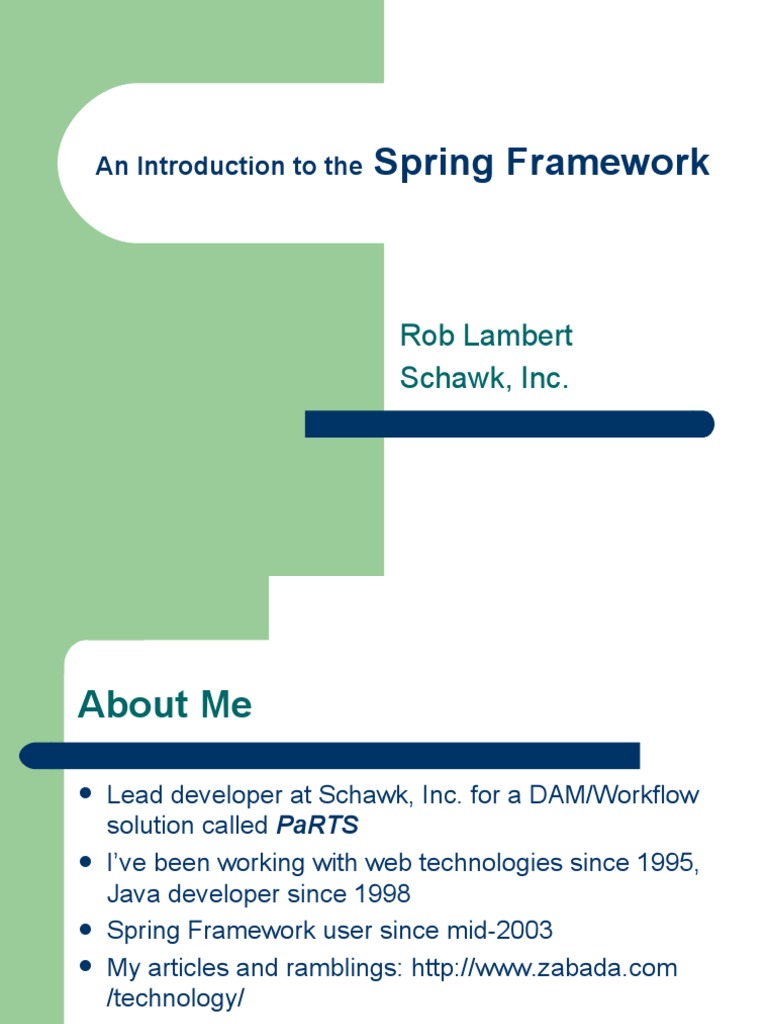 An Introduction To The Spring Framework | PDF | Spring Framework ...