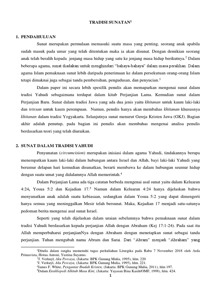 Tradisi Sunatan Dan Pandangan Gkj Pdf