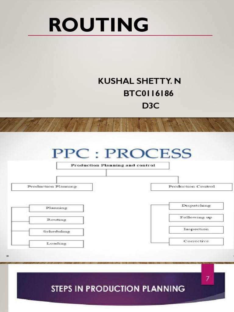 Routing in Production Management | PDF | Routing | Specification ...