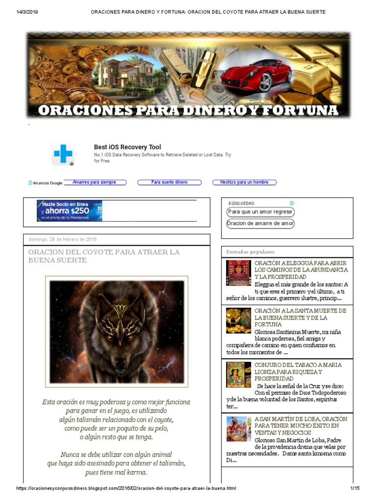 Pn De Marslencta* En Rtuales Para La Suerte | Oracon Para Obtener - Foto 2