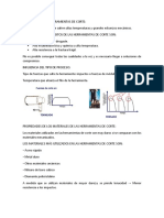 Requisitos de Las Herramientas de Corte