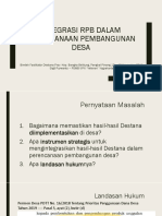 Integrasi RPB Dalam Perencanaan Pembangunan Desa