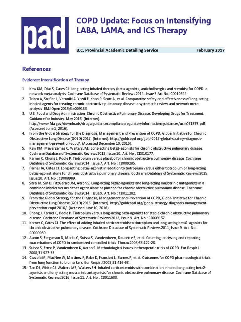 COPD Update: Focus On Intensifying LABA, LAMA, and ICS Therapy | PDF ...