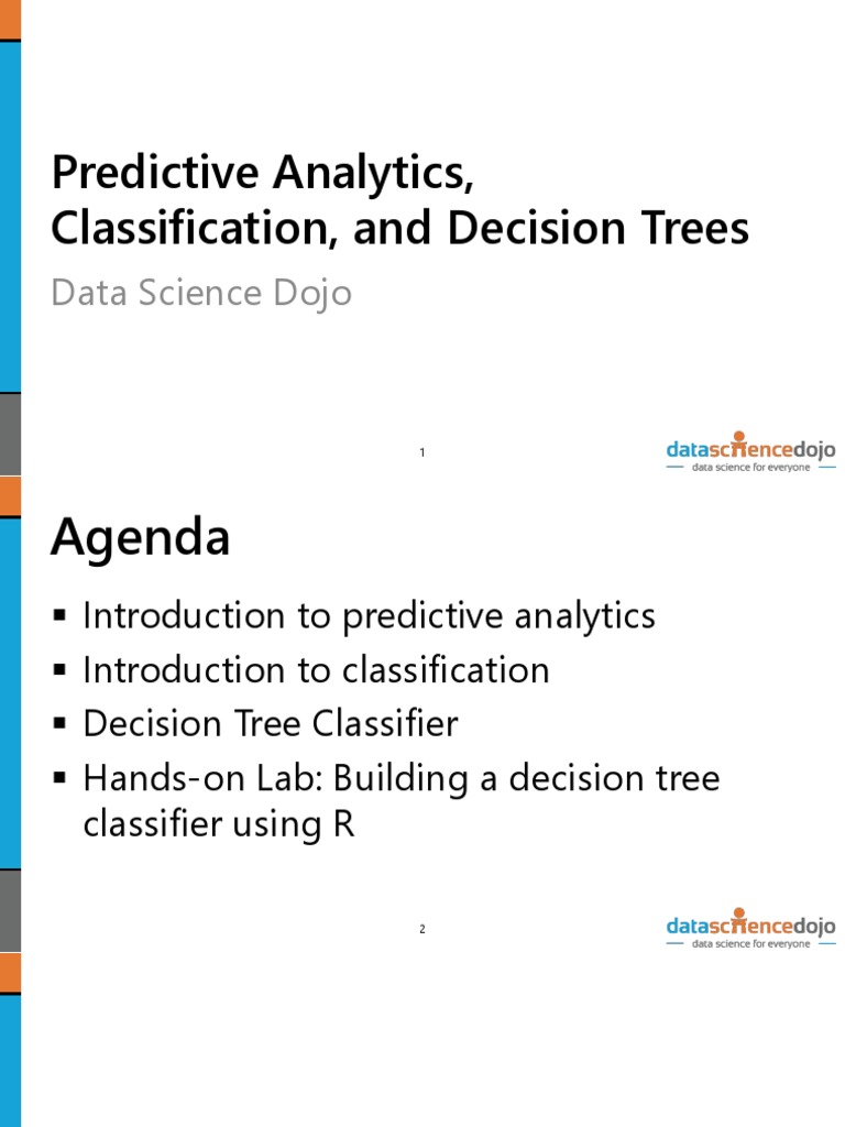 Predictive Analytics, Classification, and Decision Trees PDF | PDF ...