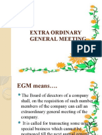 Extra Ordinary General Meeting