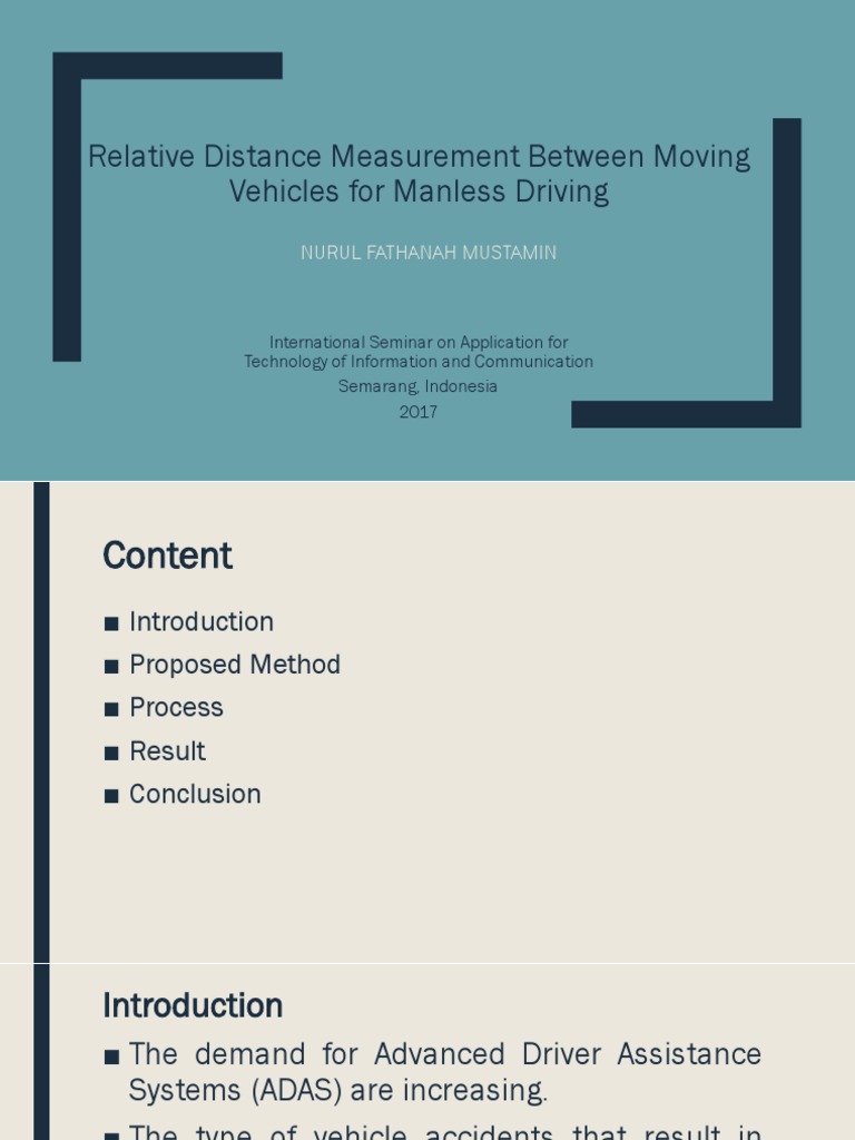 Vehicle Distance Measurement for ADAS | PDF