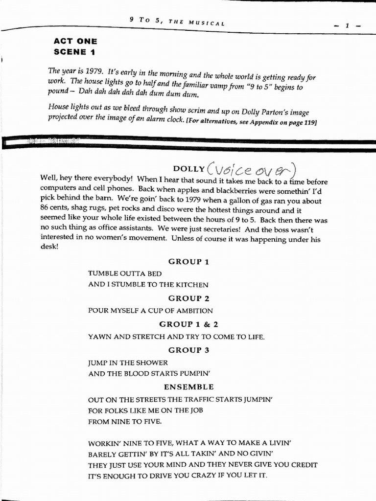 9 To 5 Script | PDF
